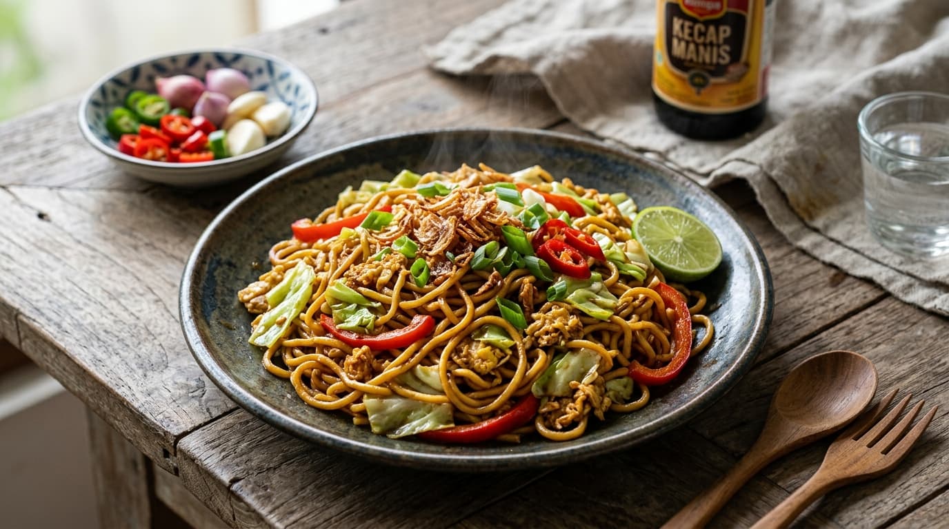 Mie Goreng plated dish