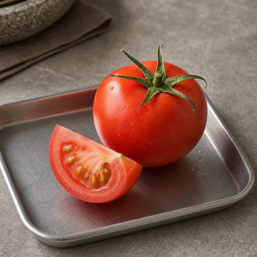 ripe red tomato (tomat merah matang) for Ayam Goreng Kalasan