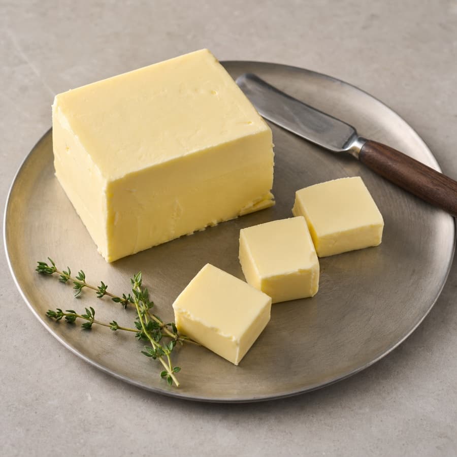 unsalted butter (mentega tawar) for Beef Wellington