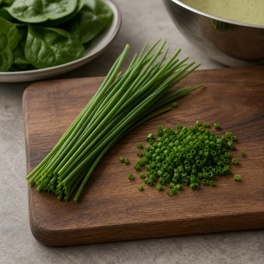 fresh chives (kucai halus segar) for Beef Wellington