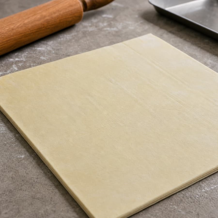 all-butter puff pastry (pastri puff berbahan mentega) for Beef Wellington