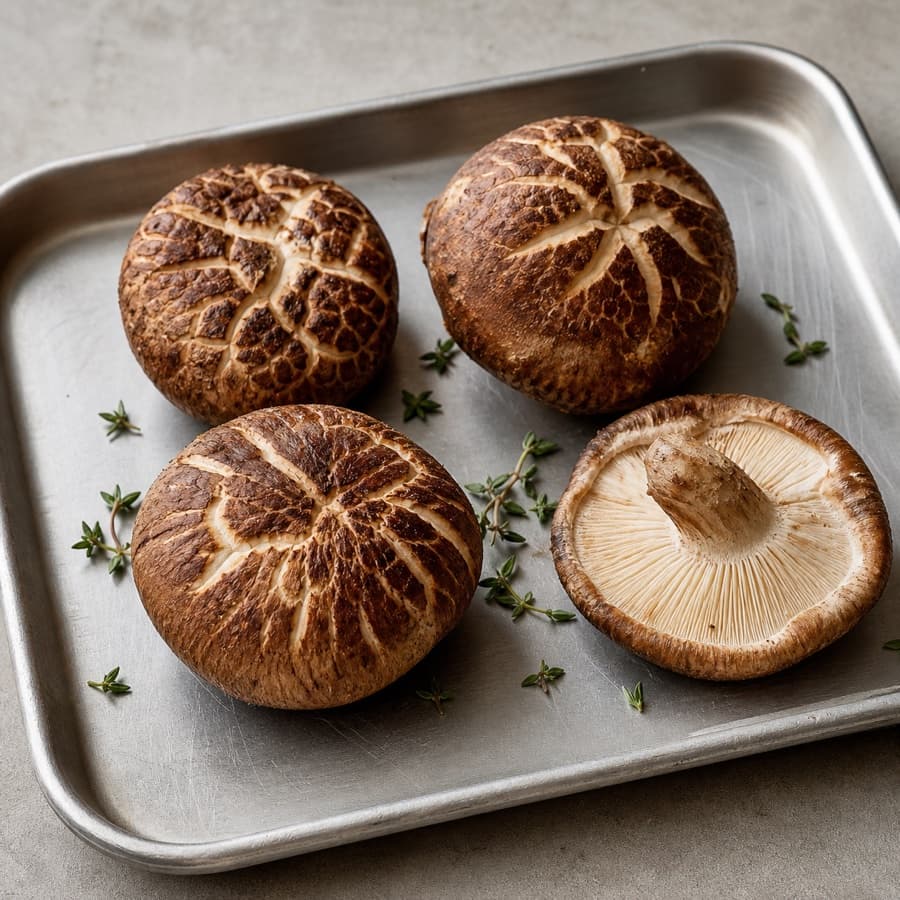 fresh shiitake caps (tudung jamur shiitake segar) for Beef Wellington