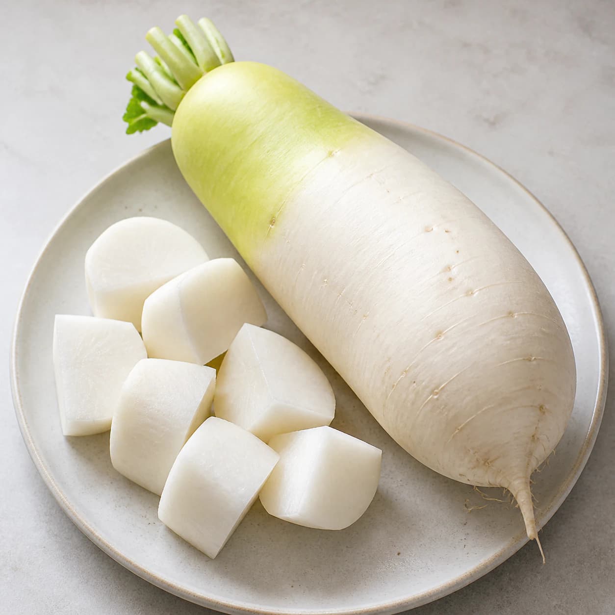Korean radish or daikon (lobak Korea atau daikon) for Easy Gomtang