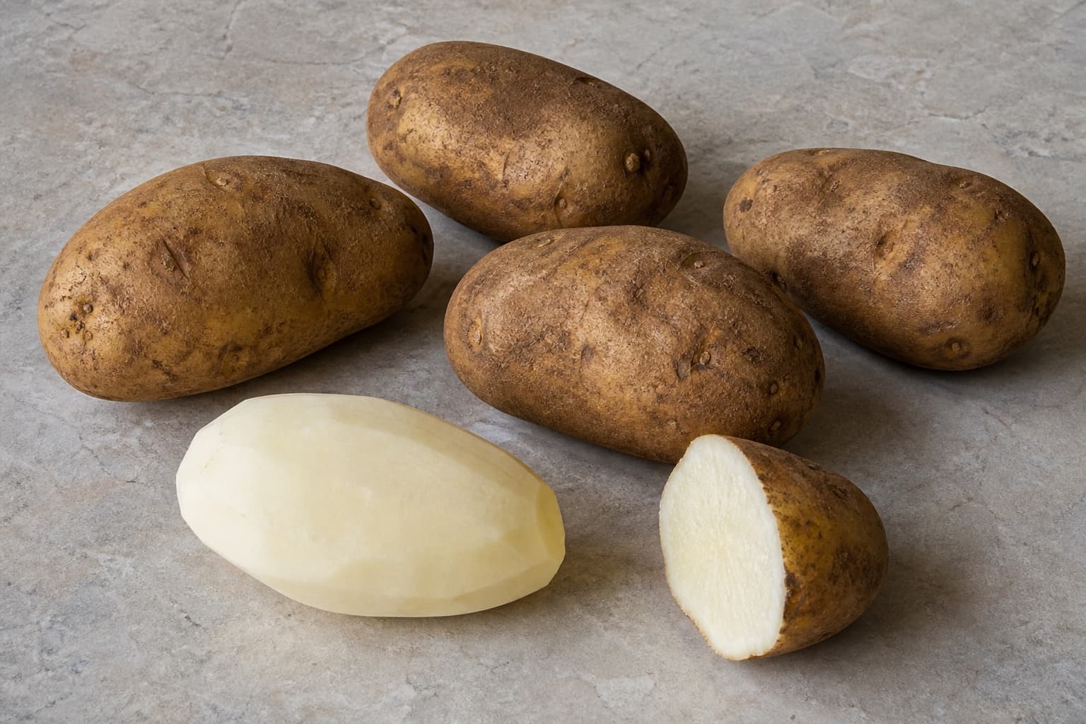floury potatoes such as Sebago or Russet (kentang bertepung tinggi seperti Sebago, Russet, kentang tes, atau Atlantic) for Ultra-Crispy Smashed Potatoes