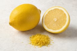 fresh lemon (lemon segar), 1 small; use 2 g zest and 12 ml juice for Crisp-Skin Salmon with Miso-Lemon Butter