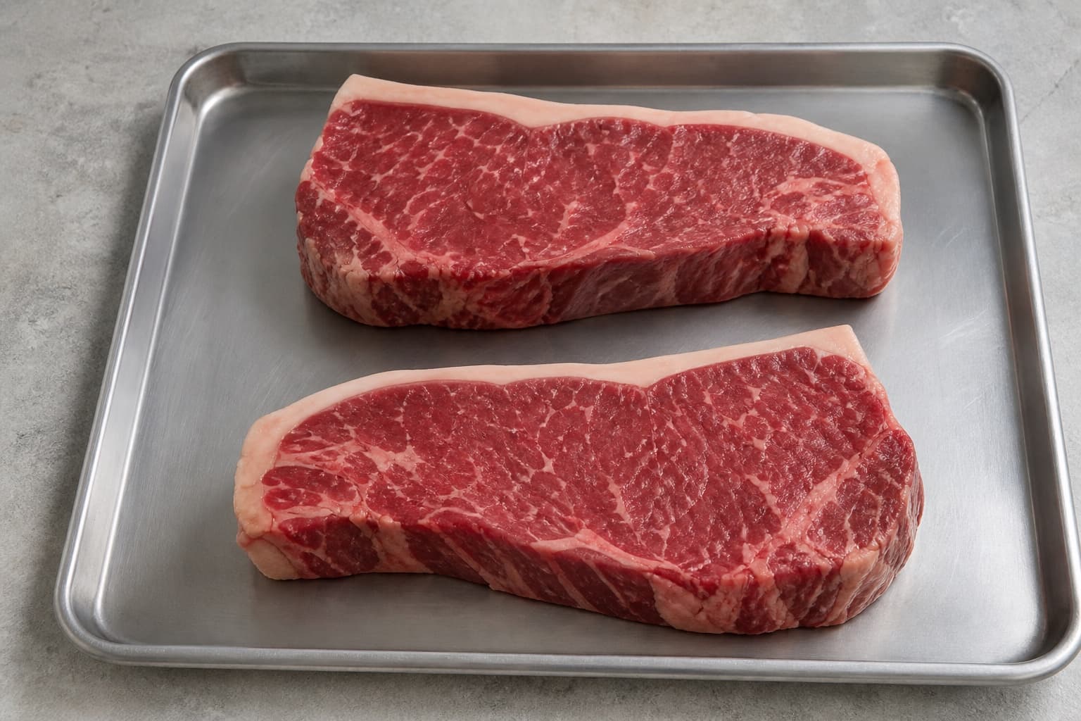 Intact porterhouse or striploin steaks ingredient reference