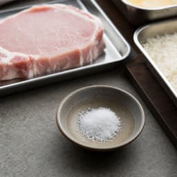 fine sea salt (garam laut halus), 5 g for Japanese Pork Tonkatsu