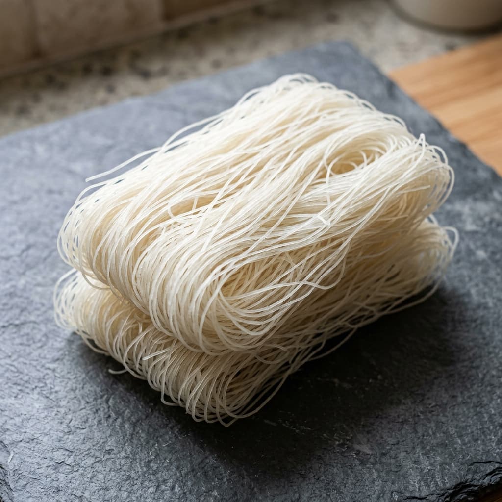 rice noodles (bihun atau mi laksa) for Laksa Lemak