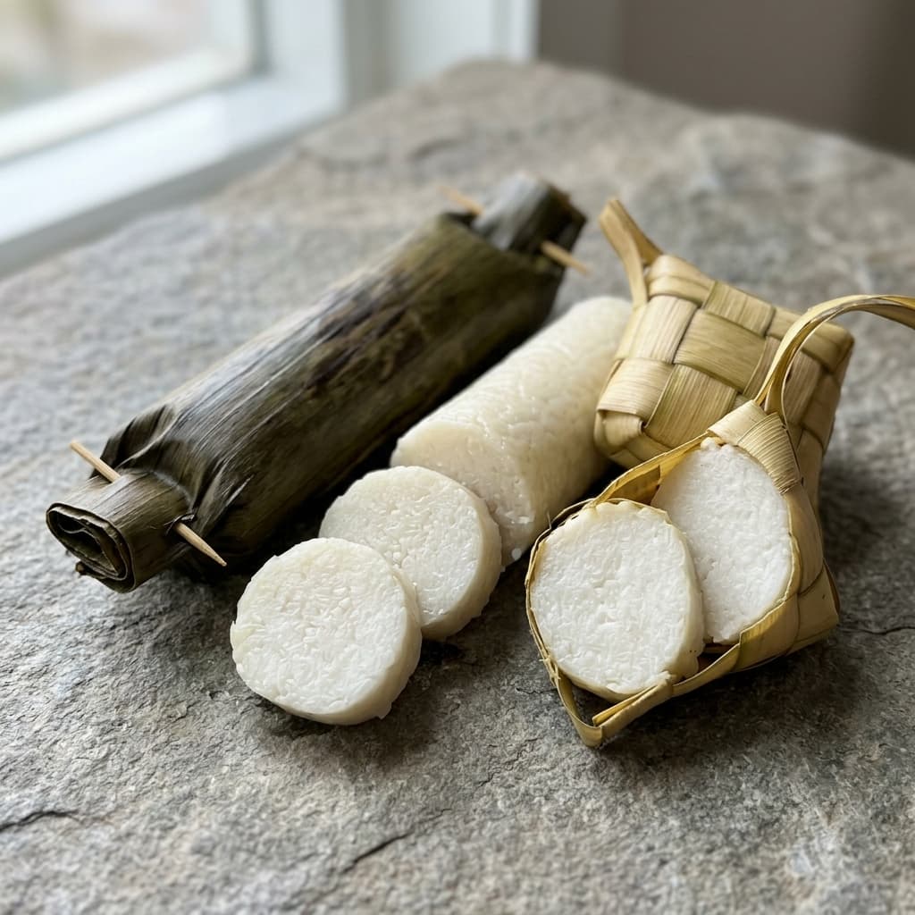 rice cake (ketupat atau lontong) for Opor Ayam