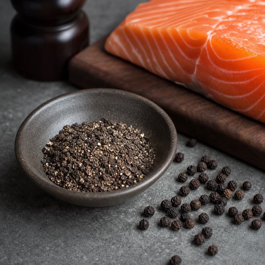 black pepper (merica hitam) for Crispy-Skin Salmon Sambal Matah
