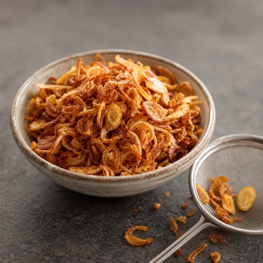 fried shallots (bawang goreng) for Sop Buntut