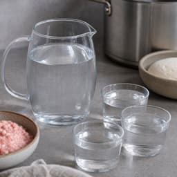 fresh water, divided (air bersih, dibagi), 1.082 L for Xiao Long Bao