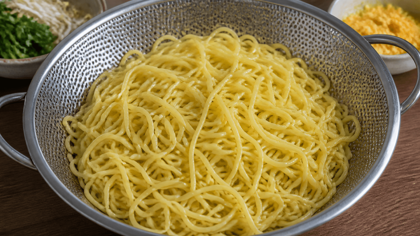 Mie Goreng, stage 1: Loosen noodles