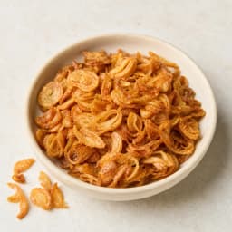 fried shallots (bawang goreng), 30 g for Rawon