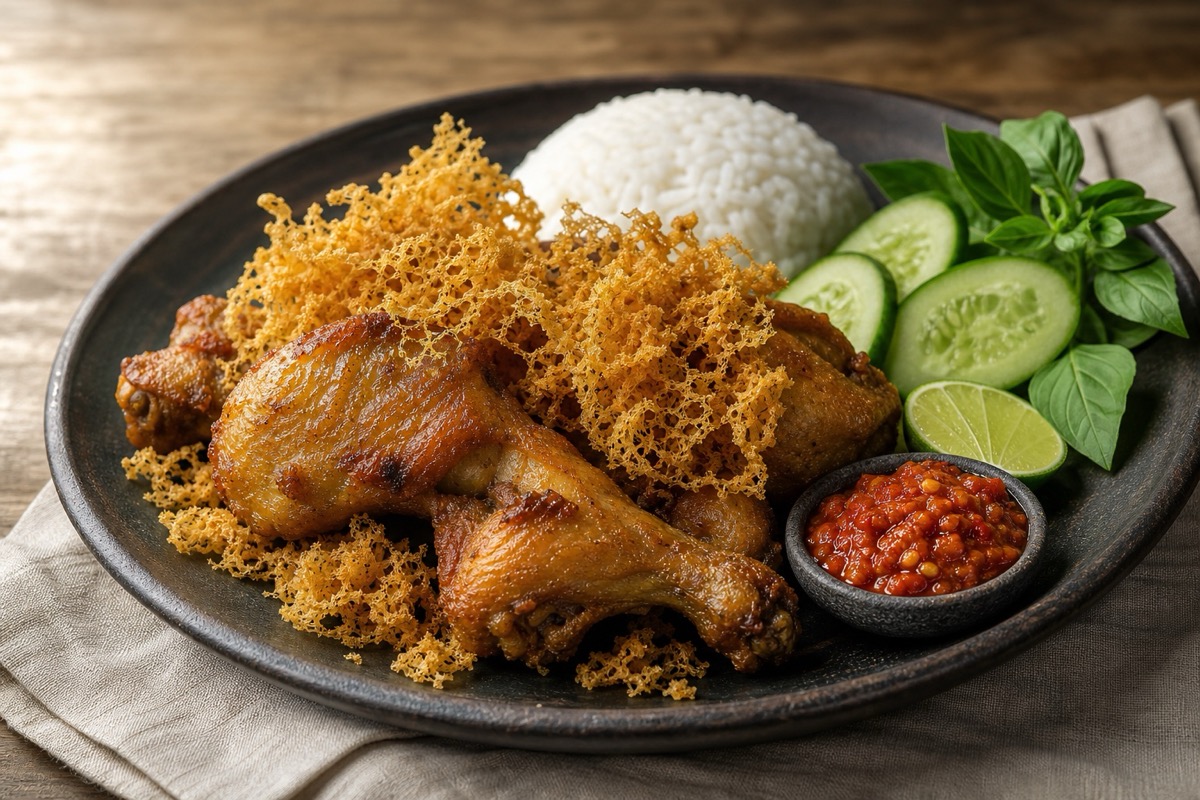 Ayam Goreng Kalasan plated dish reference
