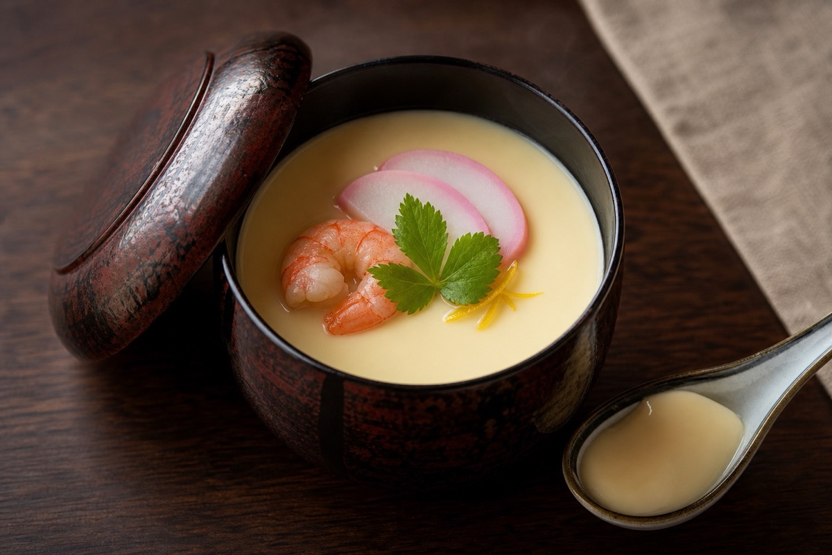 Chawanmushi plated dish reference