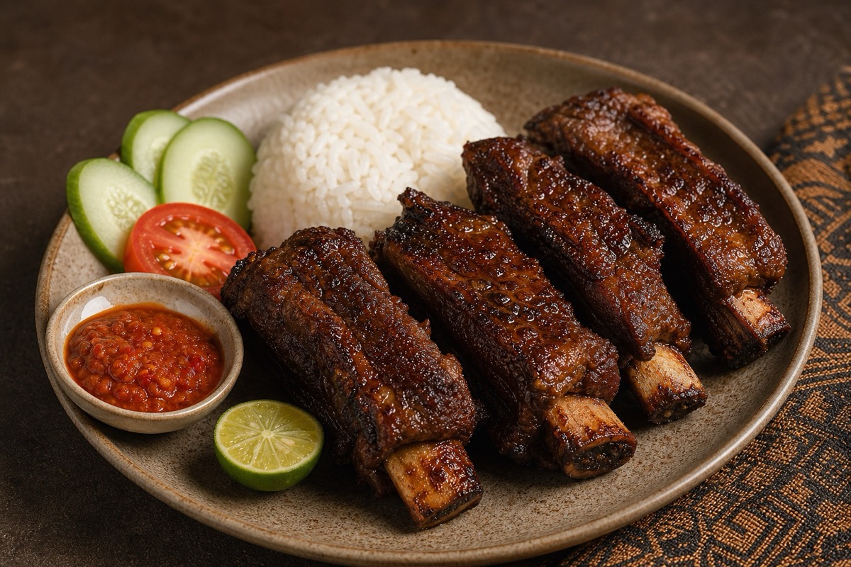 Iga Sapi Goreng Madu plated dish reference