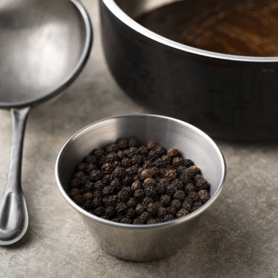 Black peppercorns